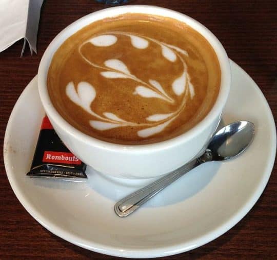 Latte with latte art